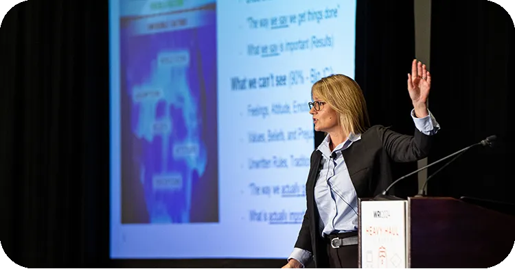 Corina Christodoulou speaking at WRI Conference