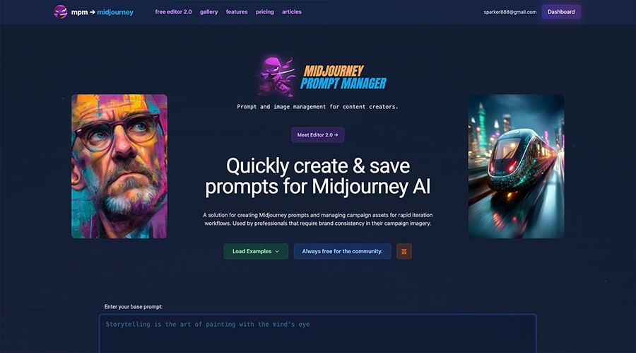 Midjourney Prompt Manager
